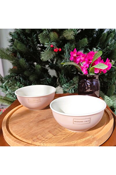 Madame Coco Grand Bowl Set of 2 - Beige - 12 cm