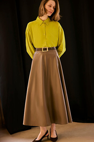 Touché Privé Fluffy Leather Skirt