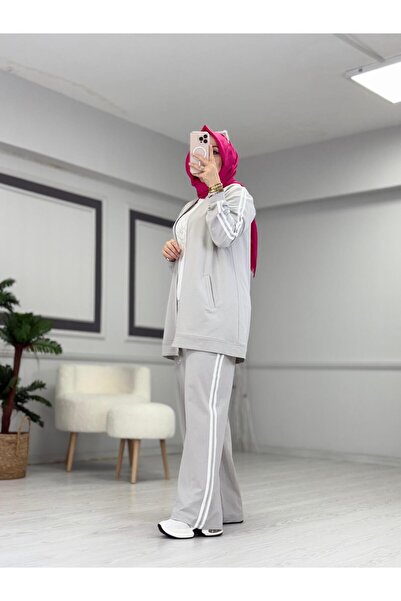 Butik Kardelen Camelya Triple Suit 10720 Gray