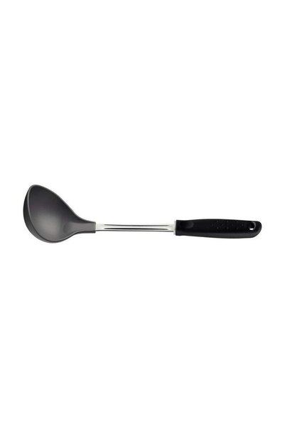 Generic Tramontina Utilita Grey Nylon Ladle with Stainless Steel Shank and Bl...