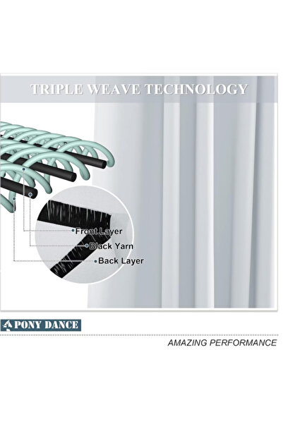 OEM Set of 2 PONY DANCE Curtains, Polyester, Opaque, 160 x 110 cm, White