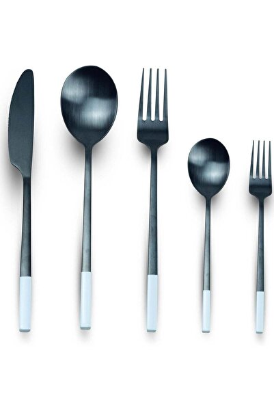 Generic BERAM Symphony 5-Piece Stainless Steel Cutlery Set – Harmonious Black...
