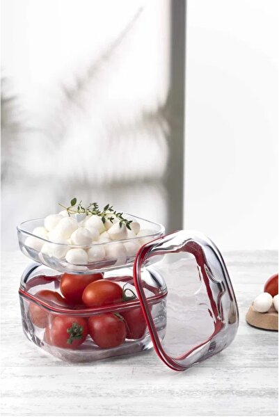 Paşabahçe 96888 Plus Silicone Sealed Lid Storage Container Set 3Pcs-395 Cc + 3Pcs 200 Cc