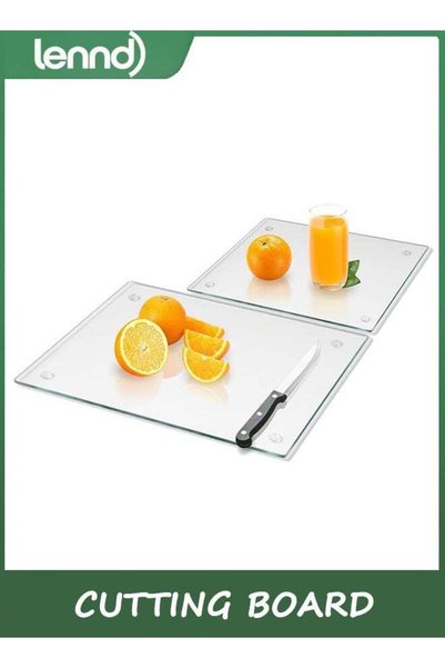 Generic Tempered Glass Cutting Board for Kitchen, Clear Glass Board for Count...