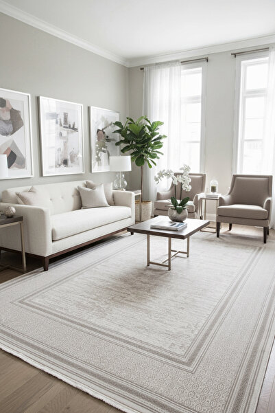 MELARİS HALI Latin Salon Halısı Oturma Odası Halısı Klasik Desenli Halı Yumuş...