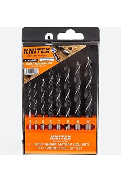 Est Home Knitex Ahşap Matkap Ucu Seti 8 Parça Yüksek Kalite Çelik