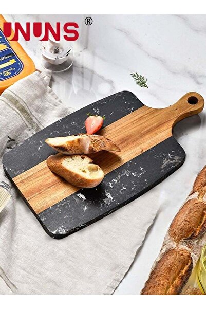 Generic Cutting Board With Handle,Wooden Chopping Board With Marble And Natur...