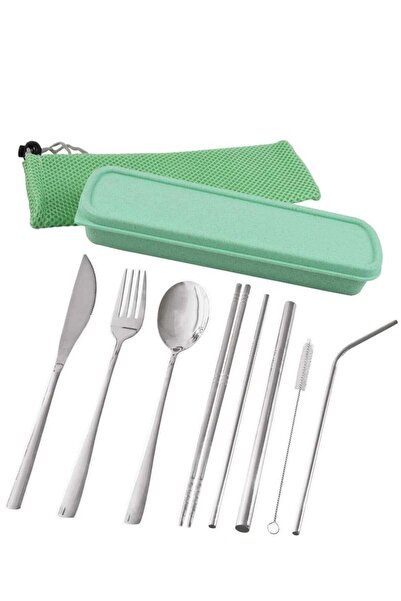 Generic Portable Travel Utensils, Reusable Cutlery Camping Utensil Set with C...