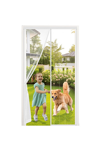 OEM MYCARBON Magnetic Net, 140x250 cm, Glass Fiber, Automatic Closure with Strong Magnets, White