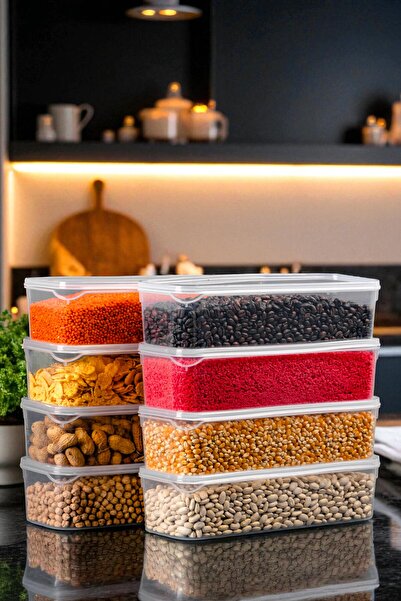 Ecolux 1.5 Liter Leakproof Storage Container Closet Organizer - 8 Pcs - 27cm 9.5 cm 7 cm