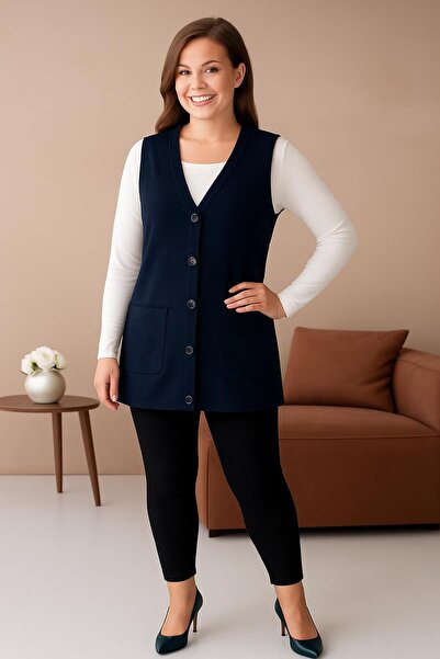 FERRY BUTİK Πλεκτό από ατσάλινο πλέγμα μεσαίου πάχους κοντό γιλέκο μη μαλλιστικό