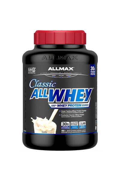ALLMAX Nutrition بروتين مصل اللبن الكلاسيكي، 30 غرام بروتين، بنكهة الفانيليا،...