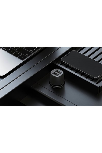 MRG Incarcator auto VEGER CC316-2A, 17W, 2x USB, Fast Charge, Negru