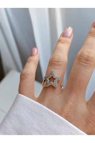 Venus Design Çelik Yıldız Taşlı Yüzük (Ayarlanabilir)