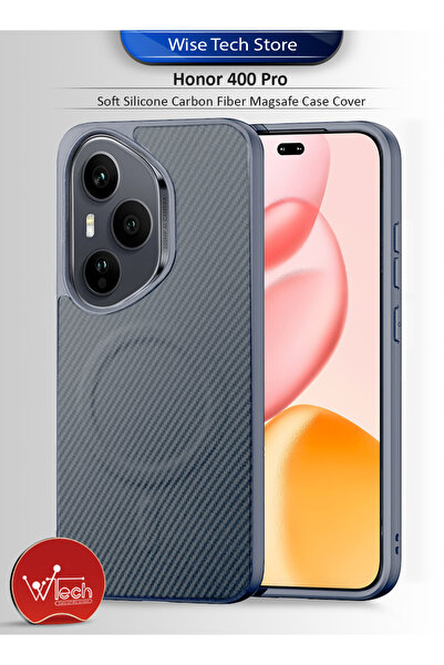 Wtech غطاء حماية خلفي من ألياف الكربون الناعمة من السيليكون لهاتف Honor 400 P...