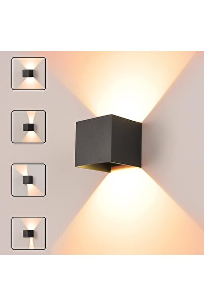 OEM Elitlife LED spotlight, 12W, IP65, adjustable angle, 3000K warm white, aluminum, 10x10x10 cm, black