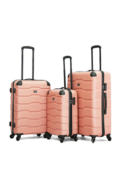 Hampton طقم حقائب سفر صلبة من مادة ABS، مكون من 3 قطع - 20 بوصة، 24 بوصة، 28 ...