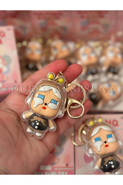 QUEEN AKSESUAR Crying Baby Keychain Flower Model Cute Collectible Figure Bag Ornament Crying Baby