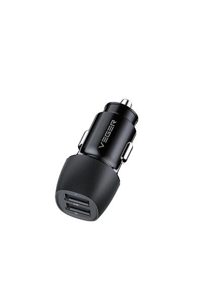 MRG Incarcator auto VEGER CC316-2A, 17W, 2x USB, Fast Charge, Negru