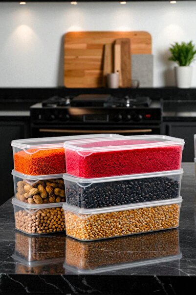 Ecolux 1.5 Liter Leakproof Storage Container Closet Organizer - 6 Pcs - 27cm 9.5 cm 7 cm