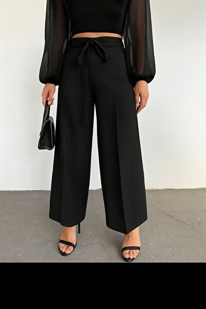 mf venessa Women's Elastic Waist Wide Leg Pants