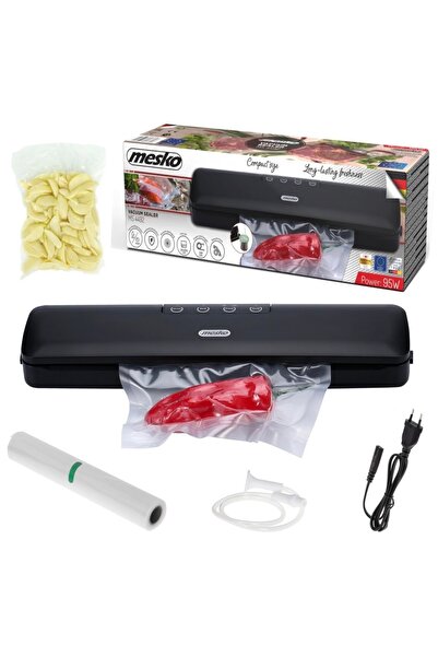 MESKO Aparat vidat alimente Mesko, Uscat/Umed, Furtun + Rolă Folie, 2 ani Gar...