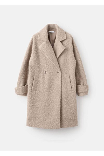 MANGO Woman Yakalı buklet palto