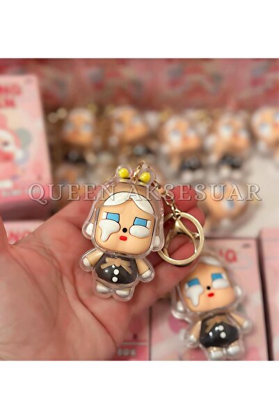 QUEEN AKSESUAR Crying Baby Keychain Flower Model Cute Collectible Figure Bag Ornament Crying Baby