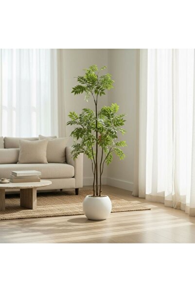 Casco نبتة صناعية من الزاميولكاس بارتفاع 190 سم مع أصيص دائري أنيق