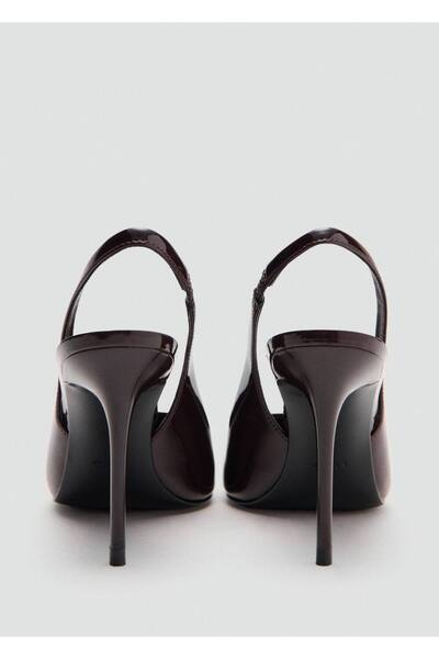 MANGO Woman Topuklu rugan deri ayakkabı