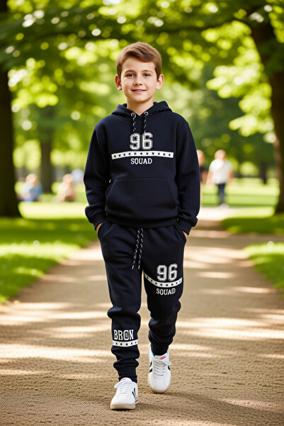 PayBuy Young Men's Slogan Detailed Knitted Tracksuit Set Quality Stylish Comfortable Casual