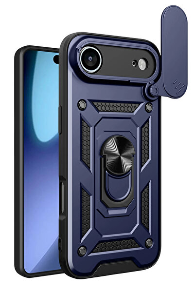 NewFace Nrzsnt Apple iPhone 17 Air Pars Silicone with Ring Faceplate (210454) - Navy Blue