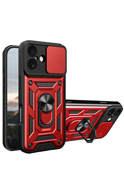 NewFace Nrzsnt Apple iPhone 17 Pars Silicone with Lens Ring (210437) - Red