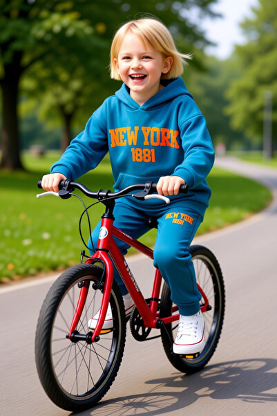 PayBuy Chicago 1886 cu glugă supradimensionat Swea tricou și set de pantaloni de trening pentru băieți, de calitate, elegant