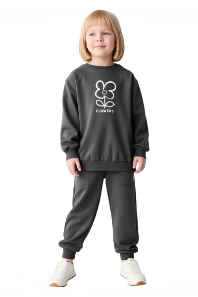 PayBuy Girls' Cotton Knitted Crew Neck Floral Printed Bottom Top Set Quality Stylish Comfortable