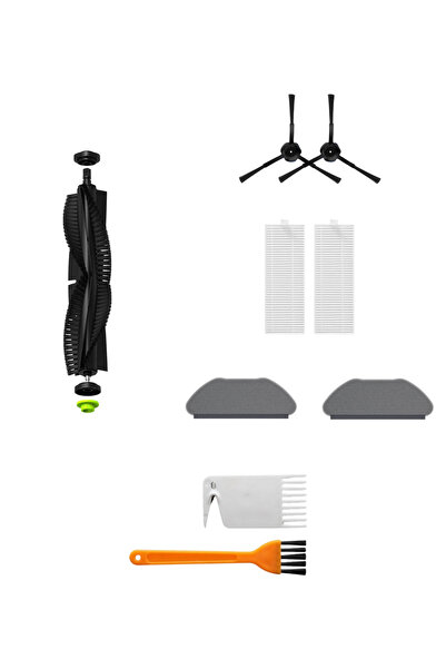 Asgard Grup Compatibil cu 360 S10: 1 perie principală, 2 filtre, 2 perii laterale negre, 2 mopuri 2 piepteni