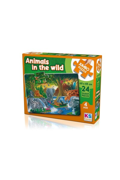 Ks Games 24 Parça Jumbo Puzzle - Animal in The Wild