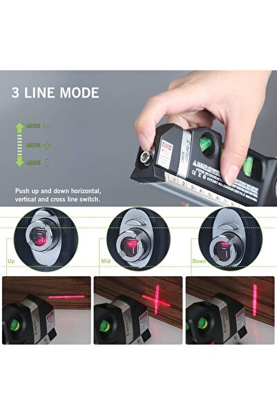 MRG MPRO3 Laser Level, with Ruler, Tape Measure, Bubble Level