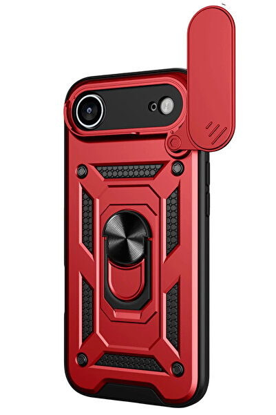 NewFace Nrzsnt Apple iPhone 17 Air Pars Silicone with Lens Ring (210450) - Red