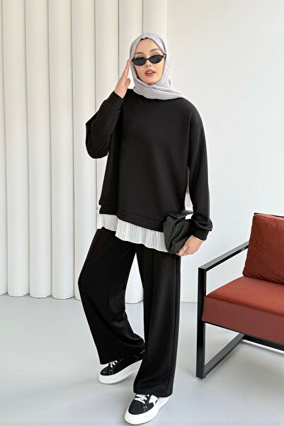 gacir Altı Piliseli Pantolonlu Tesettür Takım