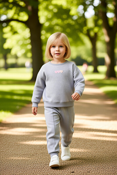 PayBuy Girl's Cotton Knitted Comfortable Heart Detail Set Quality Stylish Casual Daily Wear