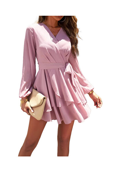 OEM Jiraewh κομψό γυναικείο φόρεμα, πολυεστέρας, μέγεθος L casual, με κορδόνι...