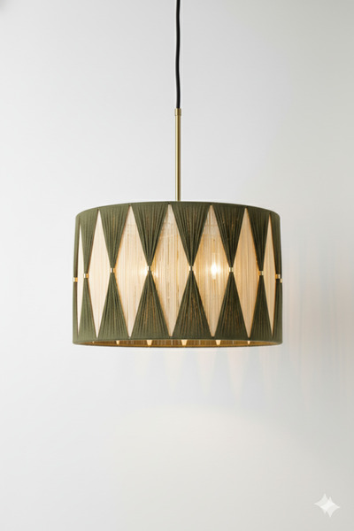 NGAHOME El Yapımı Sümbül Sultan Haki Örme Avize (Ampul Hediyelidir.)