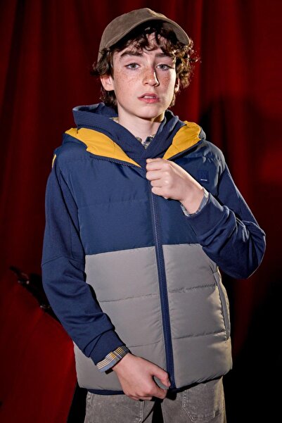 MAYORAL 8-18 Years Old Double-Sided Hooded Vest Yellow