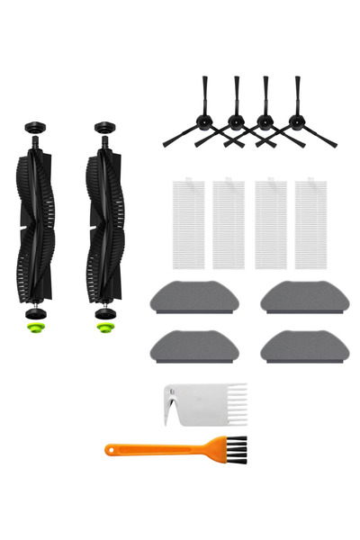 Asgard Grup 2 perii principale compatibile cu 360 S10, 4 filtre, 4 perii laterale negre, 4 mopuri 2 piepteni