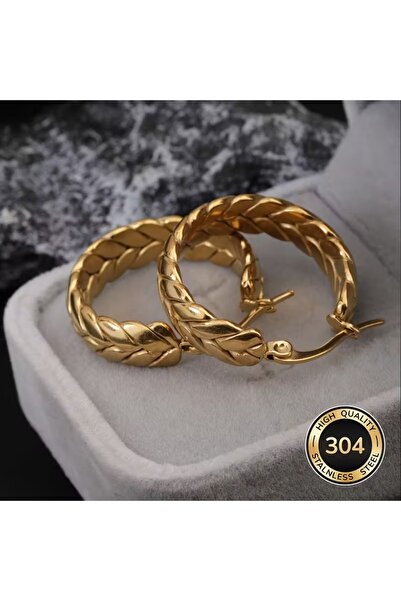 GÜNEBAKAN AKSESUAR Çelik Gold küpe