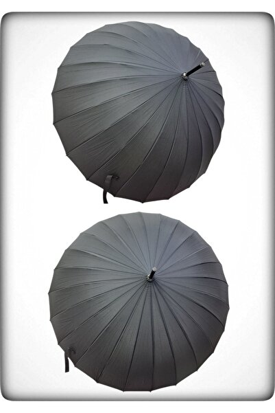 Rainwalker 24 Telli Ultra Fiber Güçlendirilmiş Baston Model Rüzgarda Kırılmayan Unisex Şemsiye