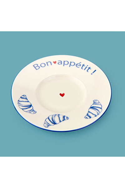 MATMEL Kitchen Croissant Porcelain Tea Plate - Colored - 13 cm