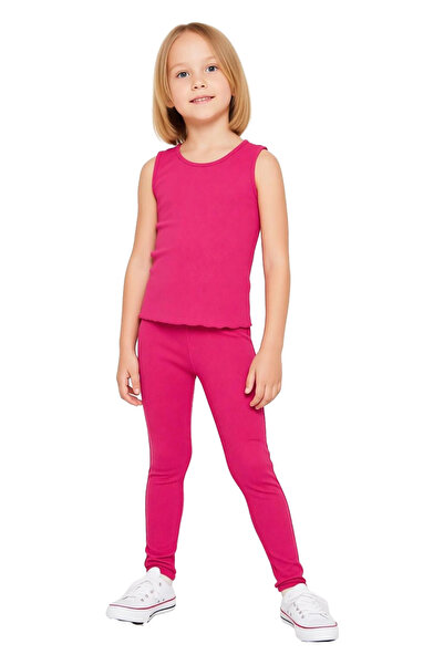 PayBuy Girl's Flexible Corded Fabric Sleeveless Top and Leggings Set Quality Stylish Comfortable Daily