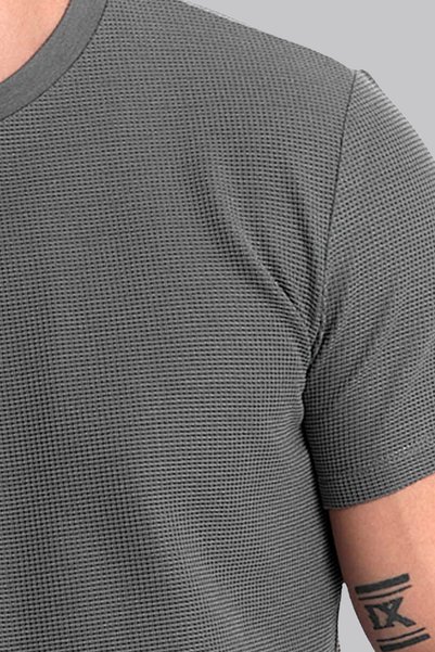 Slazenger Men's Waffle Textured Short Sleeve Slimfit T-Shirt